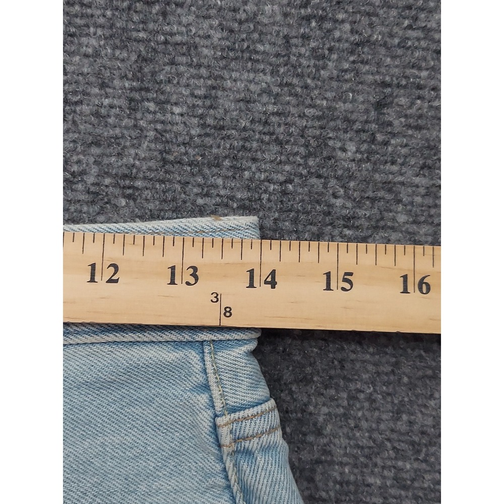 Levis 501 Denim Shorts Women 26 Blue Light Wash Button Fly Cotton 6" inseam Jean - Picture 11 of 12